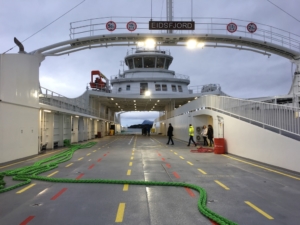El-ferja Eidsfjord, omvisning for medlemmane i FIN