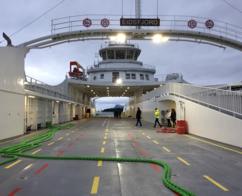 El-ferja Eidsfjord, omvisning for medlemmane i FIN