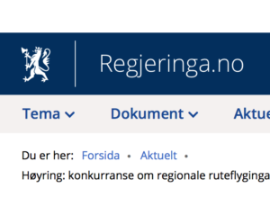 Flora Industri og Næringsforening. Høyring ruteflytilbod Sør-Noreg.